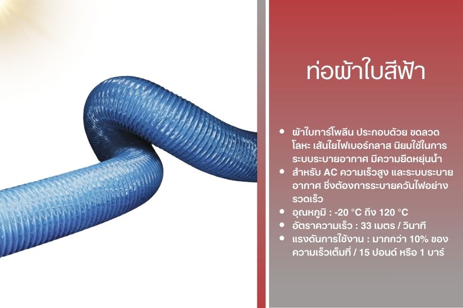 ผู้ผลิตและนำเข้าท่อผ้าใบสีฟ้า 